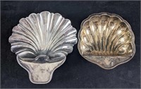 Silver-Plated Shell Bowls