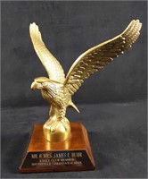Vintage Brass Eagle Centerpiece Award