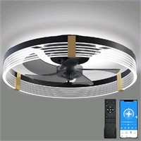 GOSONKT 19.7" Low Profile Ceiling Fan with Lights