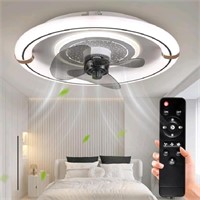 Surtime Modern Bladeless Low Profile Ceiling Fans
