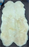 Alpaca Wool Rug Vintage Ivory Wool Rug
