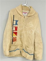 vintage wool knitted jacket- size L