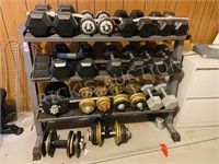 weight rack and weights