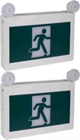 EXITLUX 2 Packs Green Led Exit Sign Emergency Ligh