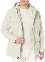 Men's Lined Parka  Pale Green In Large.