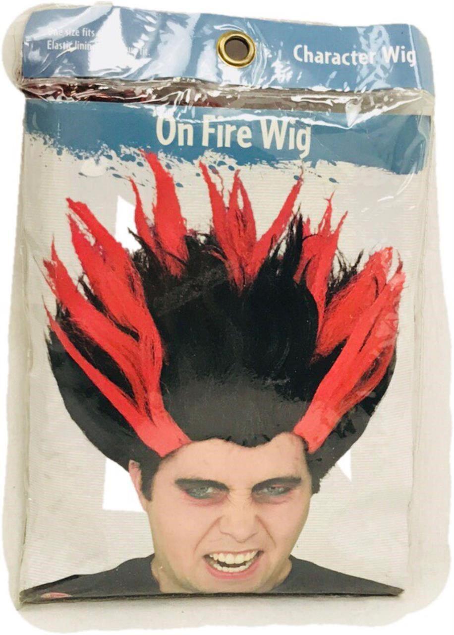 NOS - Halloween Wig - On Fire - Heat Miser - Adult