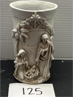 Nativity planter / flower holder