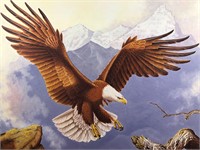 Vintage Wildlife Artist Jim Oliver "Bald Eagle " S