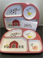 Divided children’s plastic plates