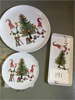 Gnome Christmas platters & plates