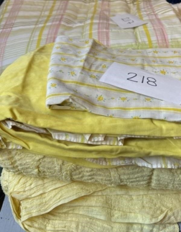 Vintage blanket; curtains and more yellow floral