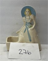 Vintage Art Pottery Girl Planter