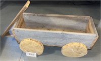 Handmade wooden decor wagon 11x32x16