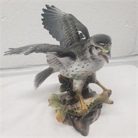 Hawk Catching Fish Figurine  -YA