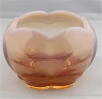 Vintage Amber Opalescent Bowl