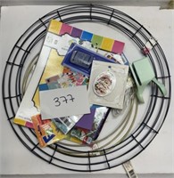 Mixed craft lot stickers, Craft Wreaths & more
