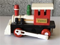 Vintage Wooden Train rolls well