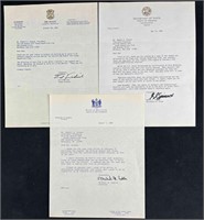 Letters Signed by State Officials Governor, Senato