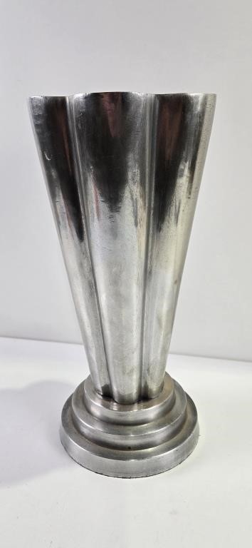 12" Cast Aluminum Vase