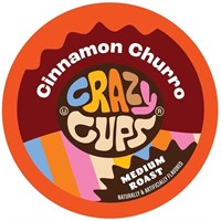 FB3001  Crazy Cups Cinnamon Churro Coffee 22 Count