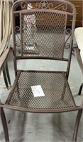 (2) vintage metal outdoor chairs
