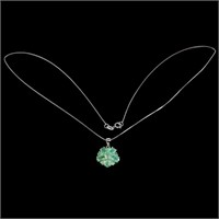 Natural Green Emerald  Necklace