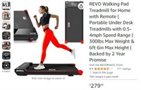 B2747 REVO Walking Pad Treadmill for Home