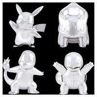 Pokemon 25th Anniv. Silver Figurine 4 pack