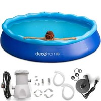 Deco Home 12FTx30IN Inflatable Swimming Pool