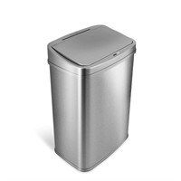 13 Gal. Silver Stainless Steel Sensor Can