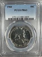 1960 Silver Franklin Half-Dollar PCGS PR63
