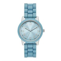 Time & Tru Blue Ladies' Watch  Silver Case