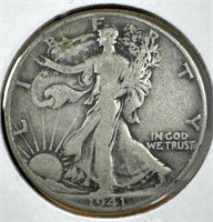 1941-D Silver Walking Liberty Half-Dollar