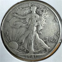 1941-S Silver Walking Liberty Half-Dollar