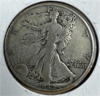 1942-D Silver Walking Liberty Half-Dollar