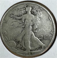 1942-S Silver Walking Liberty Half-Dollar