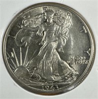 1943 Silver Walking Liberty Half-Dollar MS