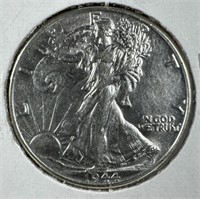1944 Silver Walking Liberty Half-Dollar AU