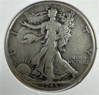 1945-S Silver Walking Liberty Half-Dollar