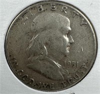 1951 Silver Franklin Half-Dollar