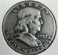 1957 Silver Franklin Half-Dollar