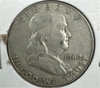 1960-D Silver Franklin Half-Dollar