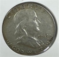 1962 Silver Franklin Half-Dollar