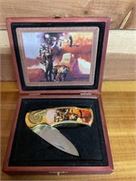 NATIVE AMERICAN THEMED KNIFE W/DISPLAY BOX