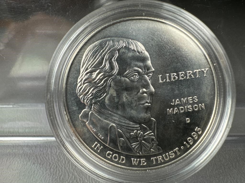 1993-D James Madison commemorative silver Dollar