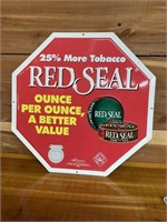 METAL RED SEAL TOBACCO SIGN