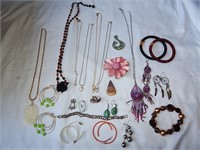 Assorted Costume Jewelry Necklaces Earrings & More