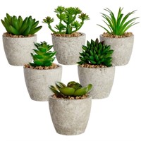 WFF4332  Juvale Artificial Succulent Plants, 2.7-4