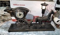 Vintage United Metal Goods Hansom Cab Clock