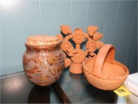 Three Pieces Mexican Pottery